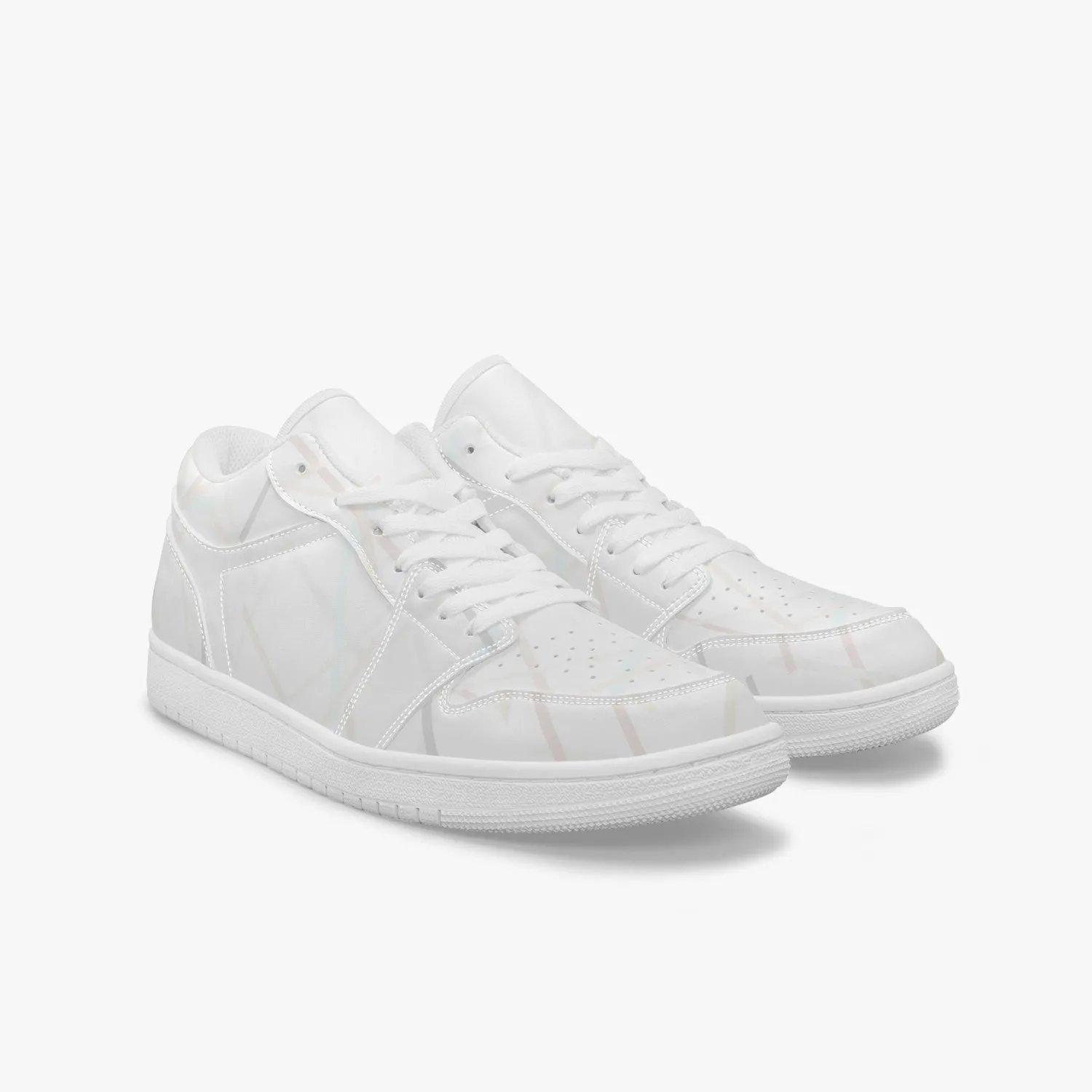 20 Shades of White Low-Top Leather Sneakers