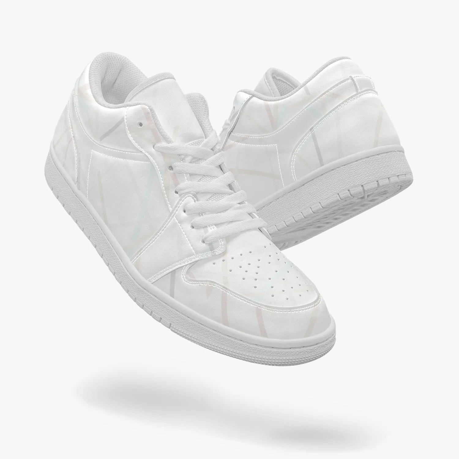 20 Shades of White Low-Top Leather Sneakers