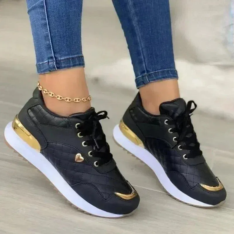 2024 Women's Lightweight Mesh Sneakers Lace Up Flat Shoes Classic Zapatillas De Mujer