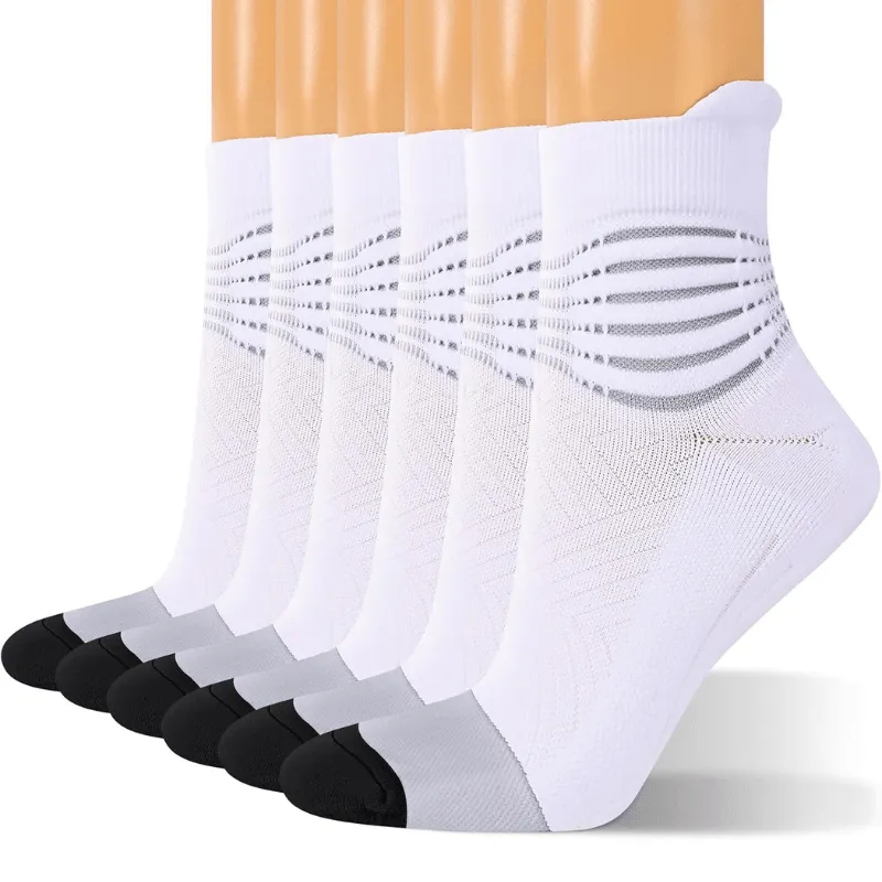 3 Pack Premium Cushioned Ankle Support Athletic Socks