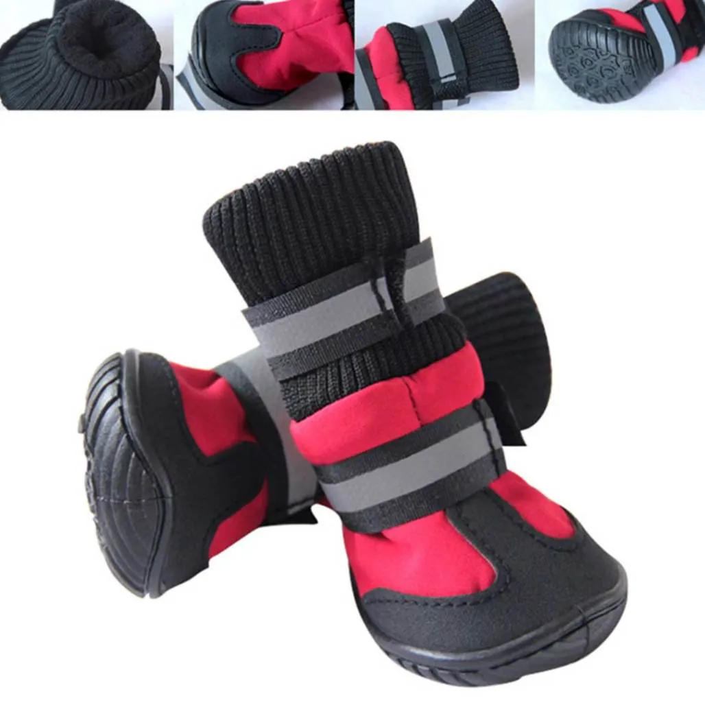 4-Piece Dog Boots for Winter: Ultimate Protection for Your Pup's Paws!