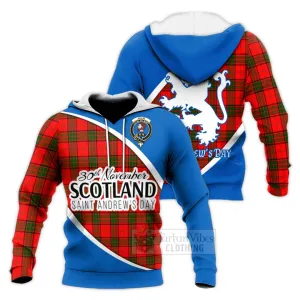 Adair Family Crest Tartan Knitted Hoodie Celebrate Saint Andrew's Day in Style