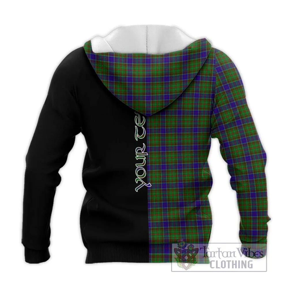 Adam Tartan Knitted Hoodie with Family Crest and Half Of Me Style