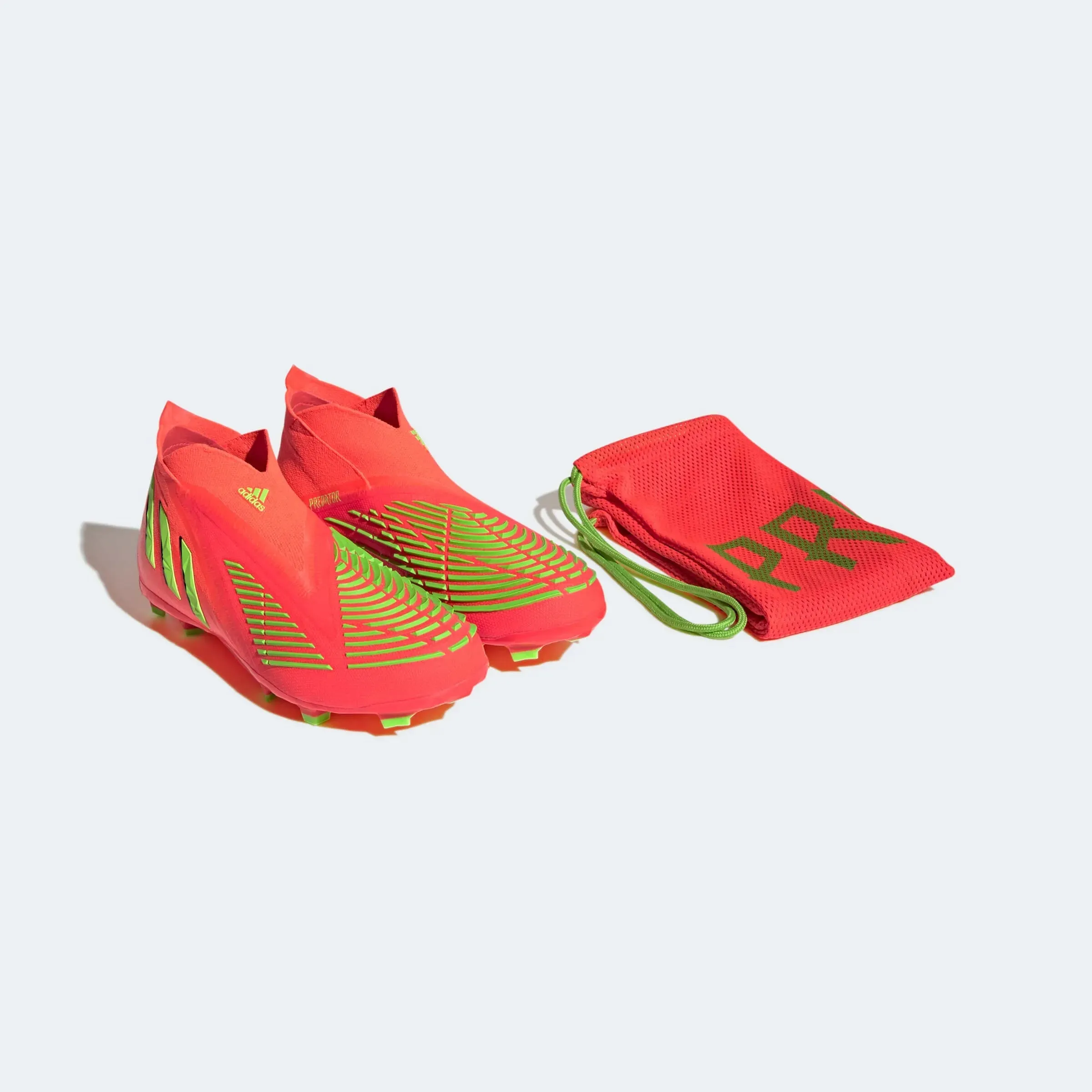 adidas JR Predator Edge   FG - Solar Red-Solar Green