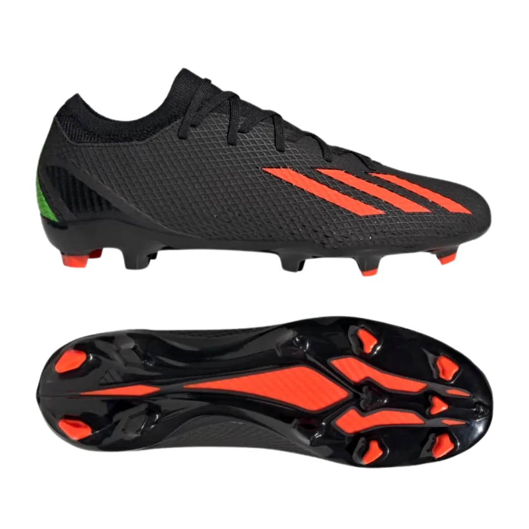 Adidas - Men's X Speedportal.3 FG 'Black Solar Red' - Core Black / Solar Red / Team Solar Green