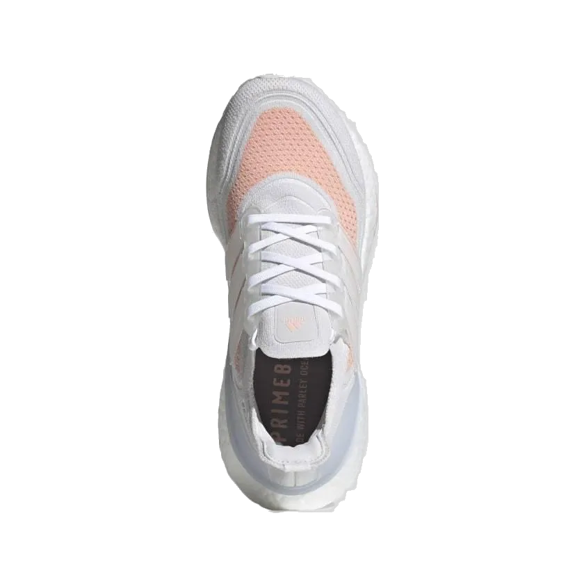 Adidas Women's Ultraboost 21 Shoes - Crystal White / Glow Pink