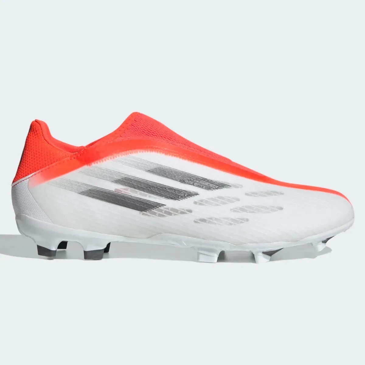 Adidas X Speedflow .3 Laceless FG  - White-Iron. Metallic