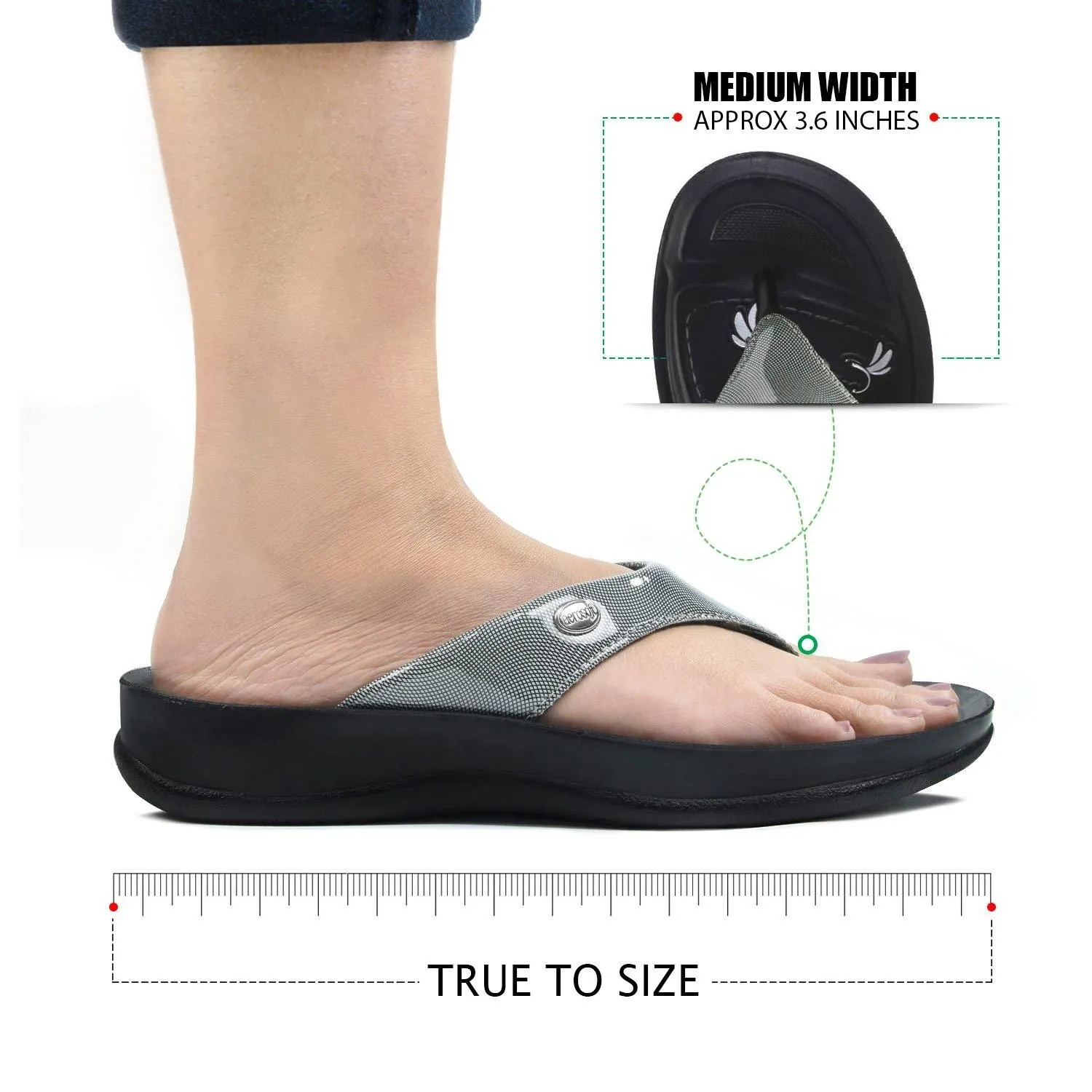 Aerosoft - Tempeve S5905 Trendy Boat Sandals - Outdoor Thong Arch Support Summer Sandals For Women