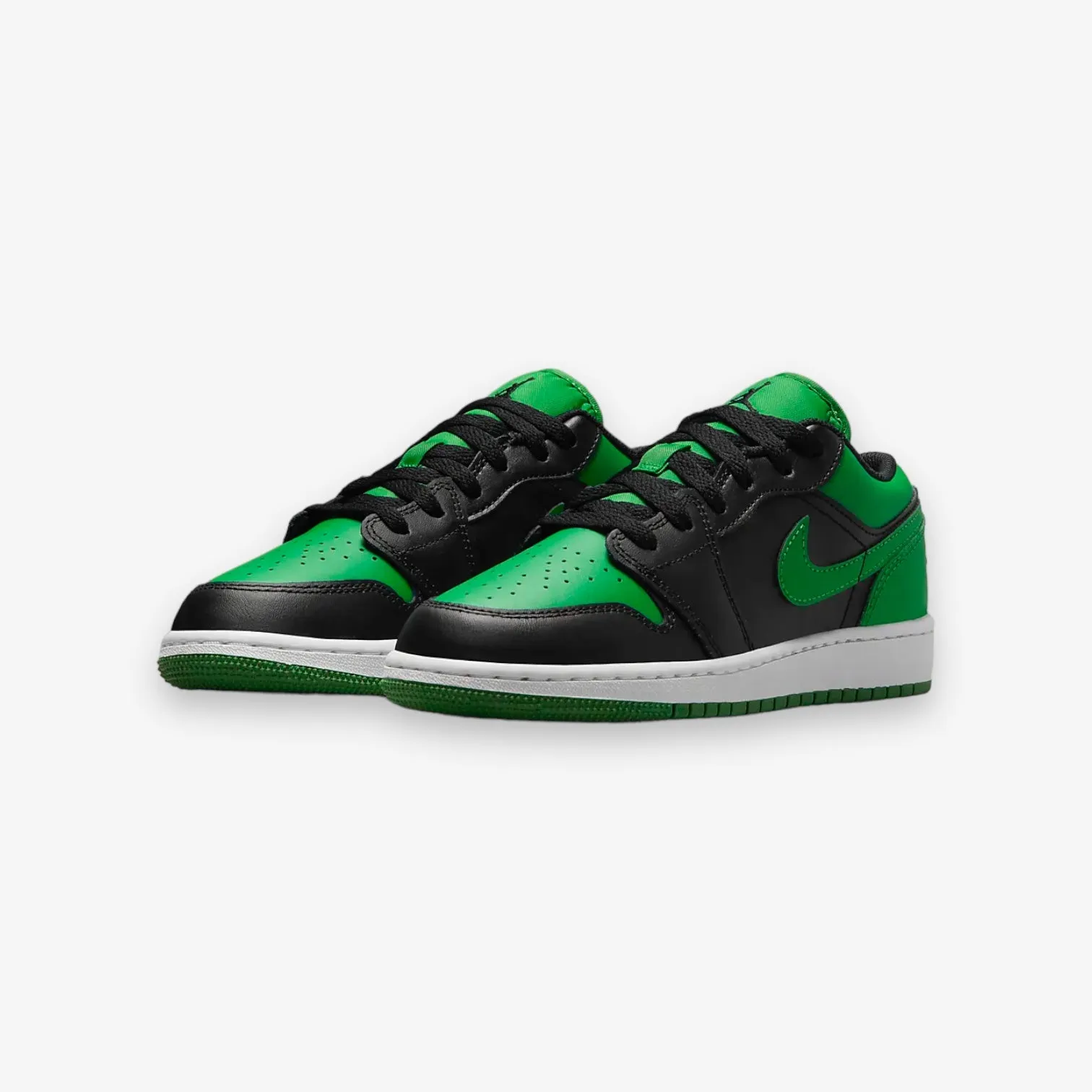 Air Jordan 1 Low (GS) Black Lucky Green White 553560-065