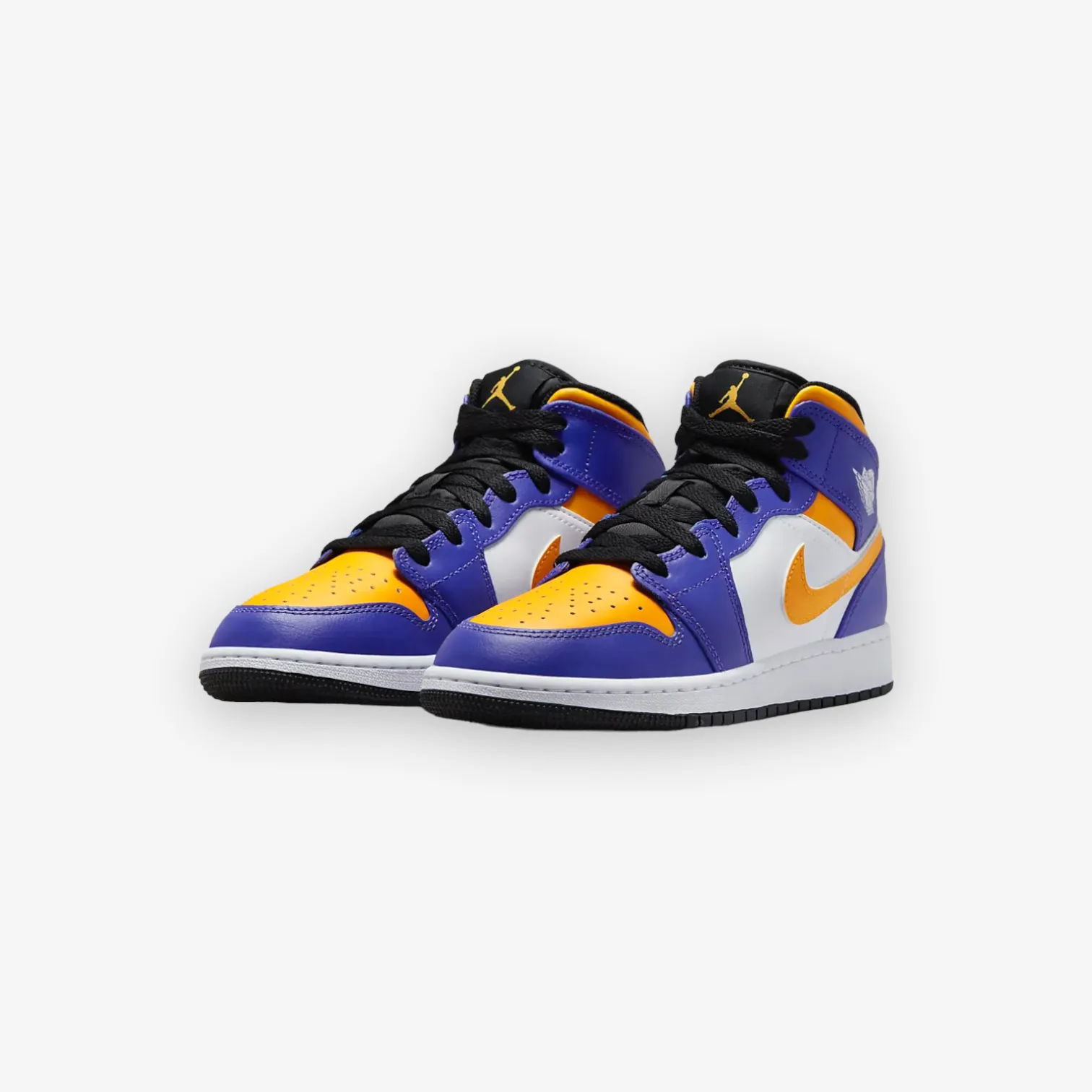 Air Jordan 1 Mid (GS) Dark Concord Taxi White Black DQ8423-517