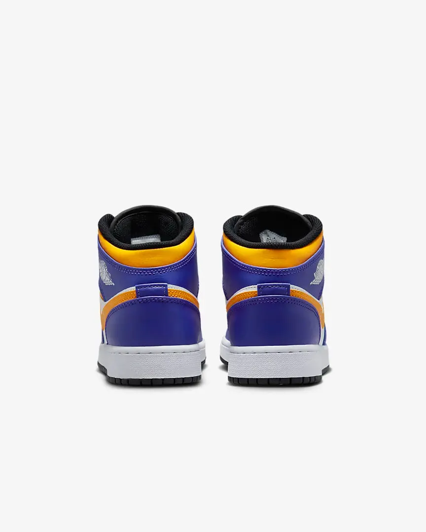 Air Jordan 1 Mid (GS) Dark Concord Taxi White Black DQ8423-517