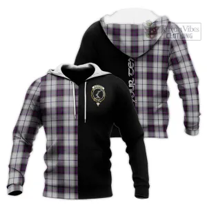 Alexander of Menstry Dress Tartan Knitted Hoodie with Family Crest and Half Of Me Style