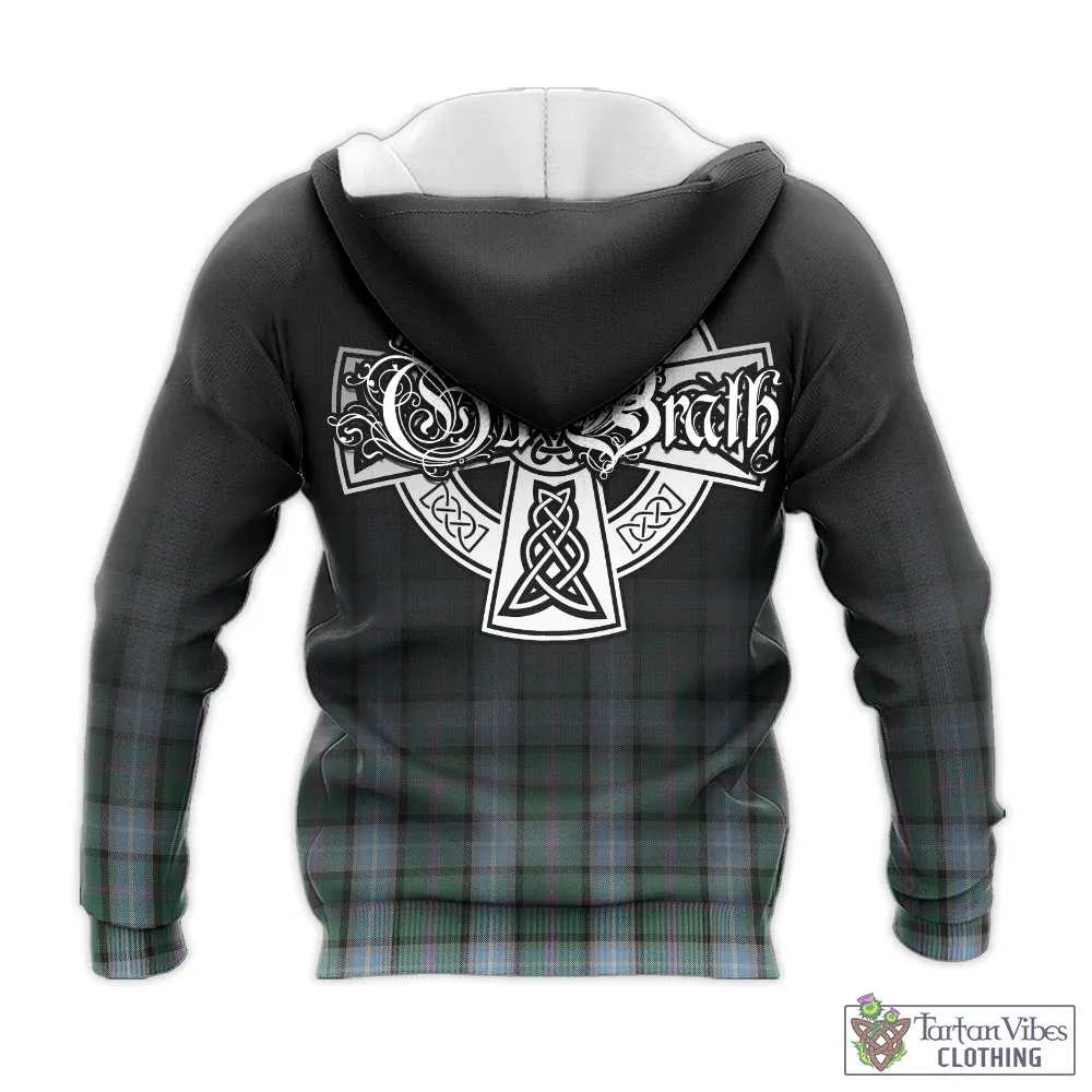 Alexander of Menstry Hunting Tartan Knitted Hoodie Featuring Alba Gu Brath Family Crest Celtic Inspired