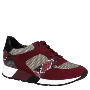 Amazone Python Sneakers - Burgundy