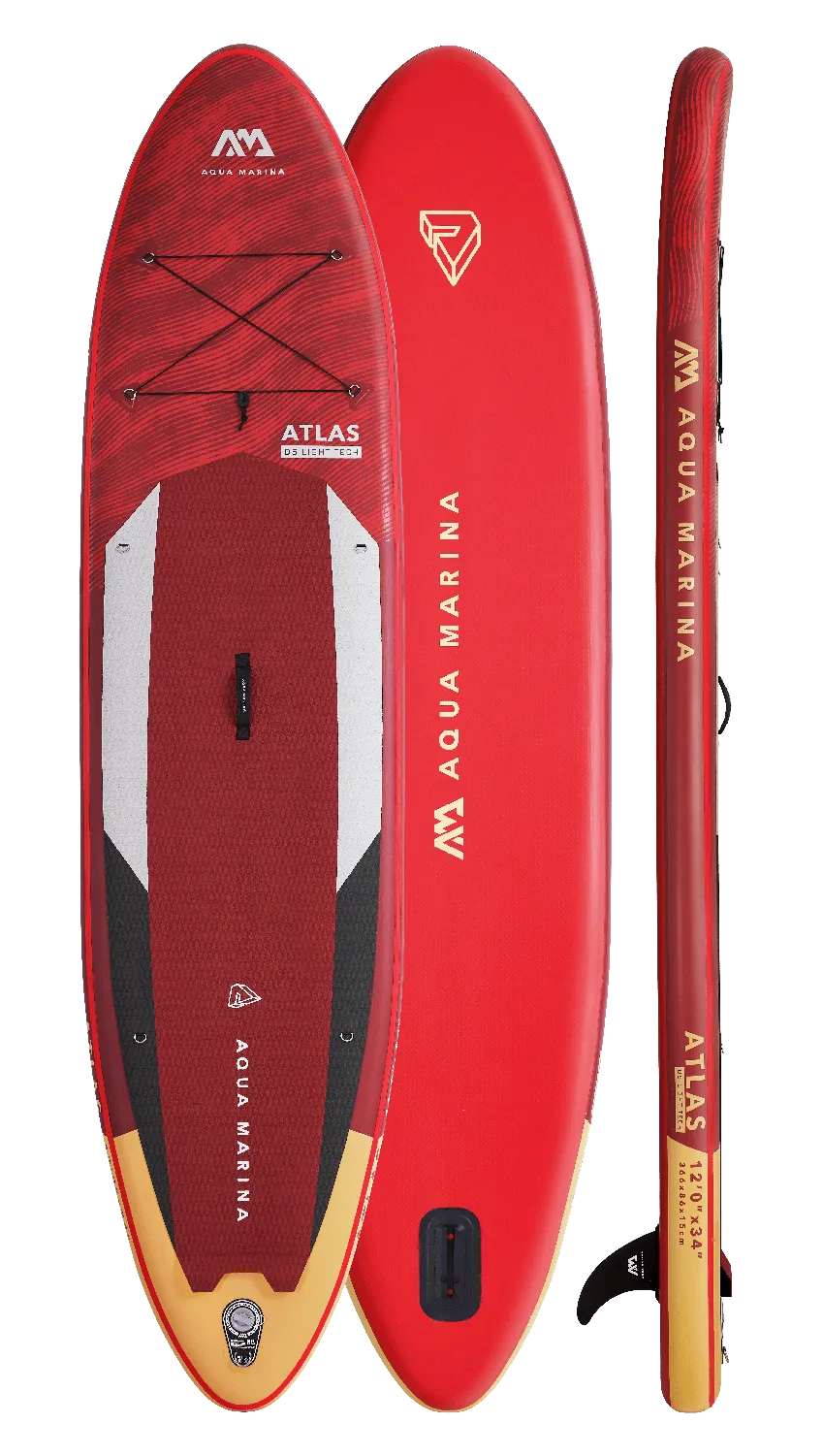 Aqua Marina 12’0” Atlas 2021 Inflatable Paddle Board All-Around Advanced SUP