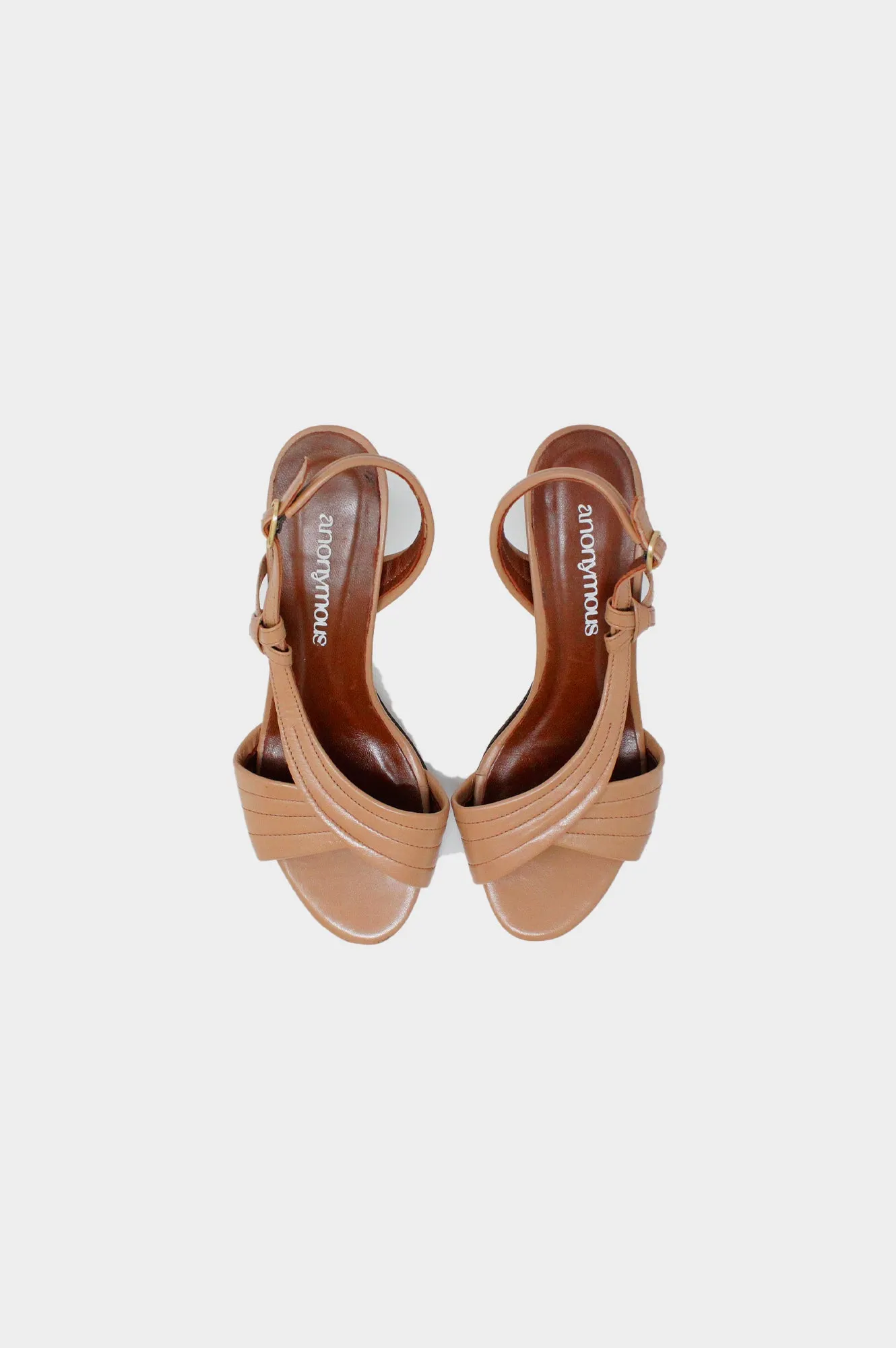 Athena Mid Heel Sandal | Tan