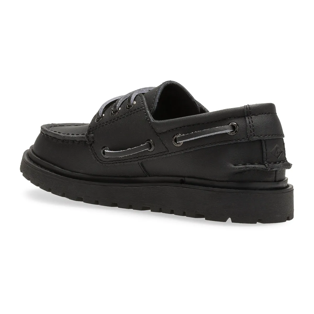 Authentic Original Twisted Lug Boat Shoe - Black - Boy's