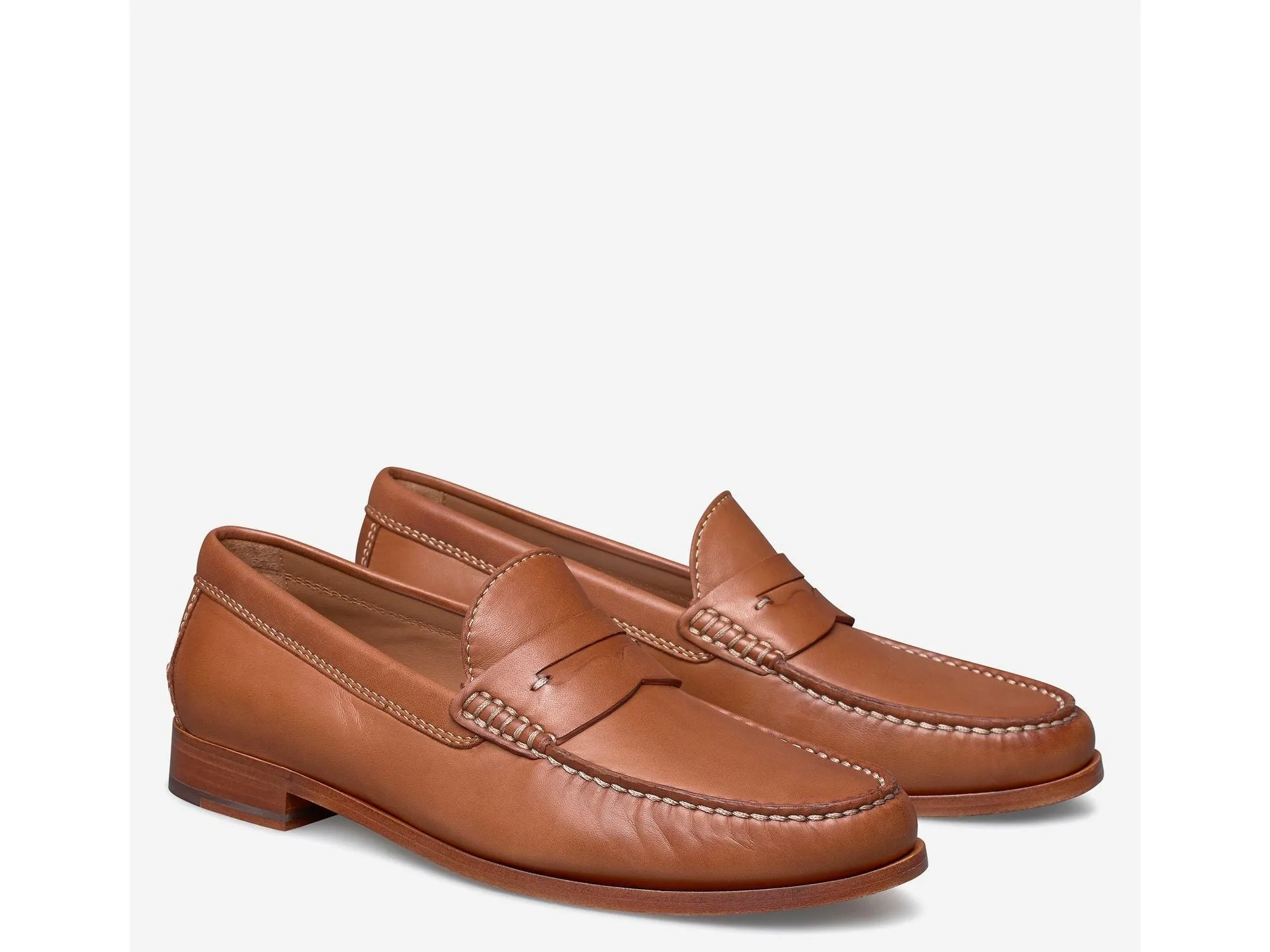 Baldwin Penny Loafer In Cognac Sheepskin Leather