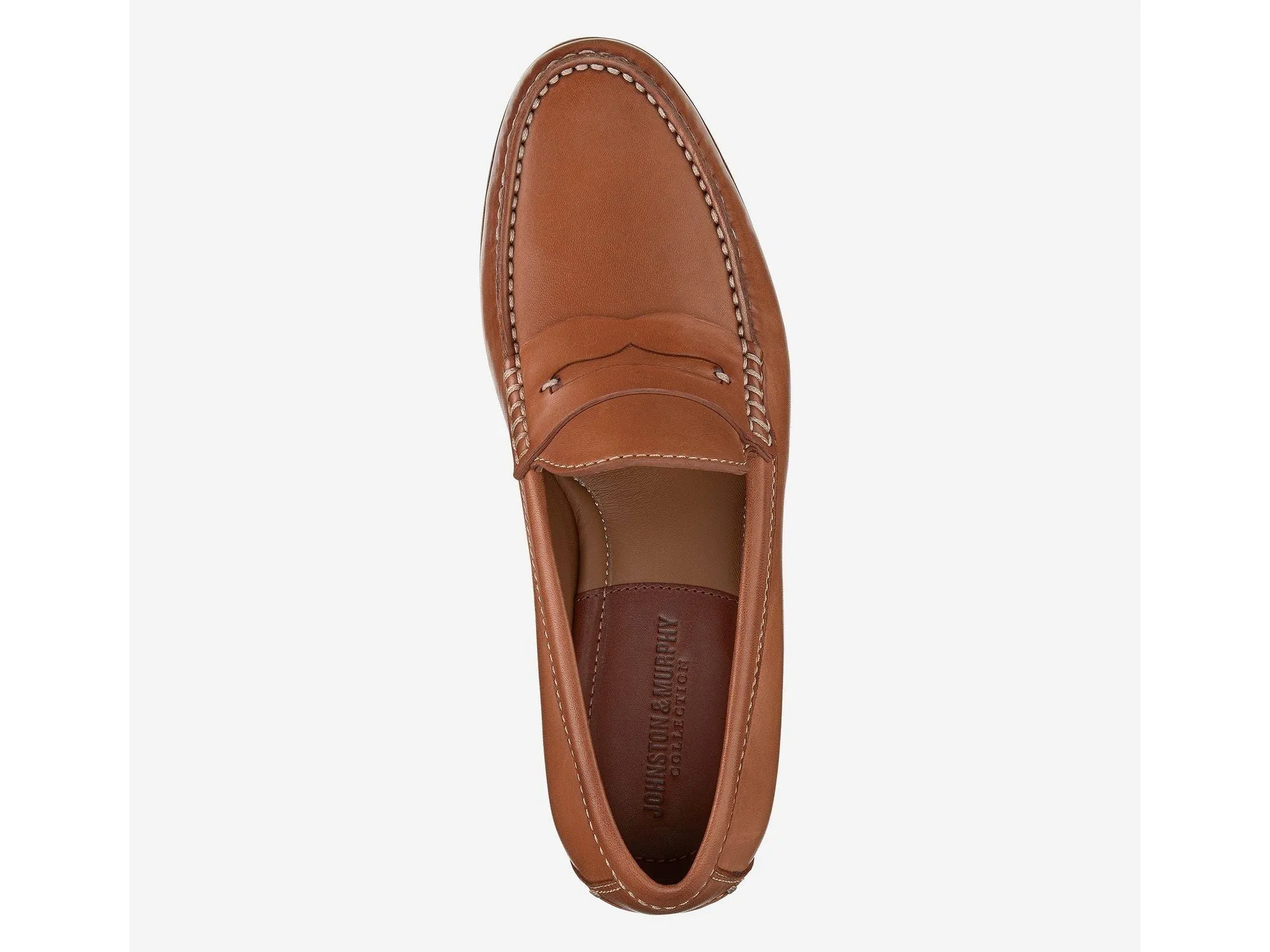 Baldwin Penny Loafer In Cognac Sheepskin Leather