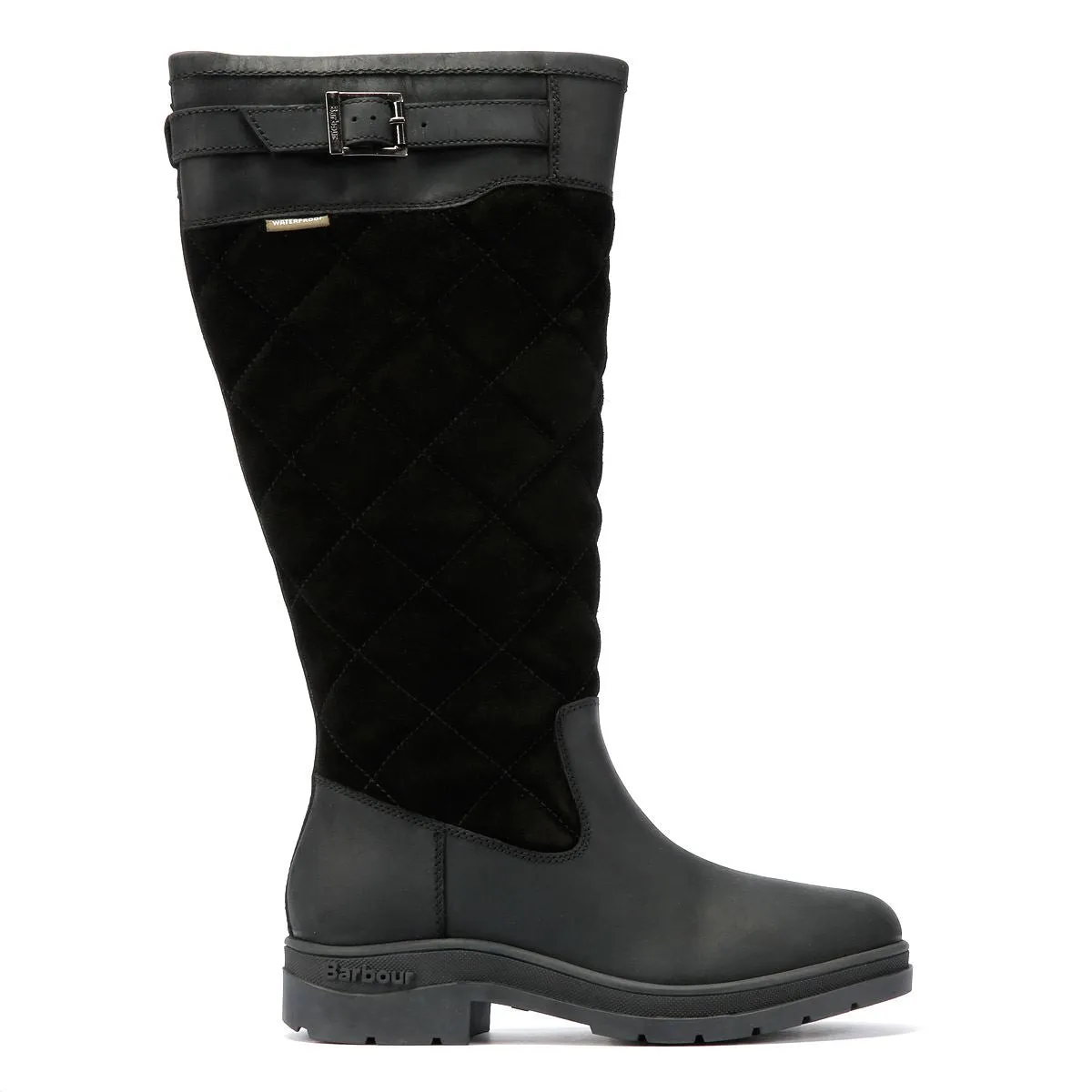 Barbour Oak Tall Suede/Leather Women's Black Boots