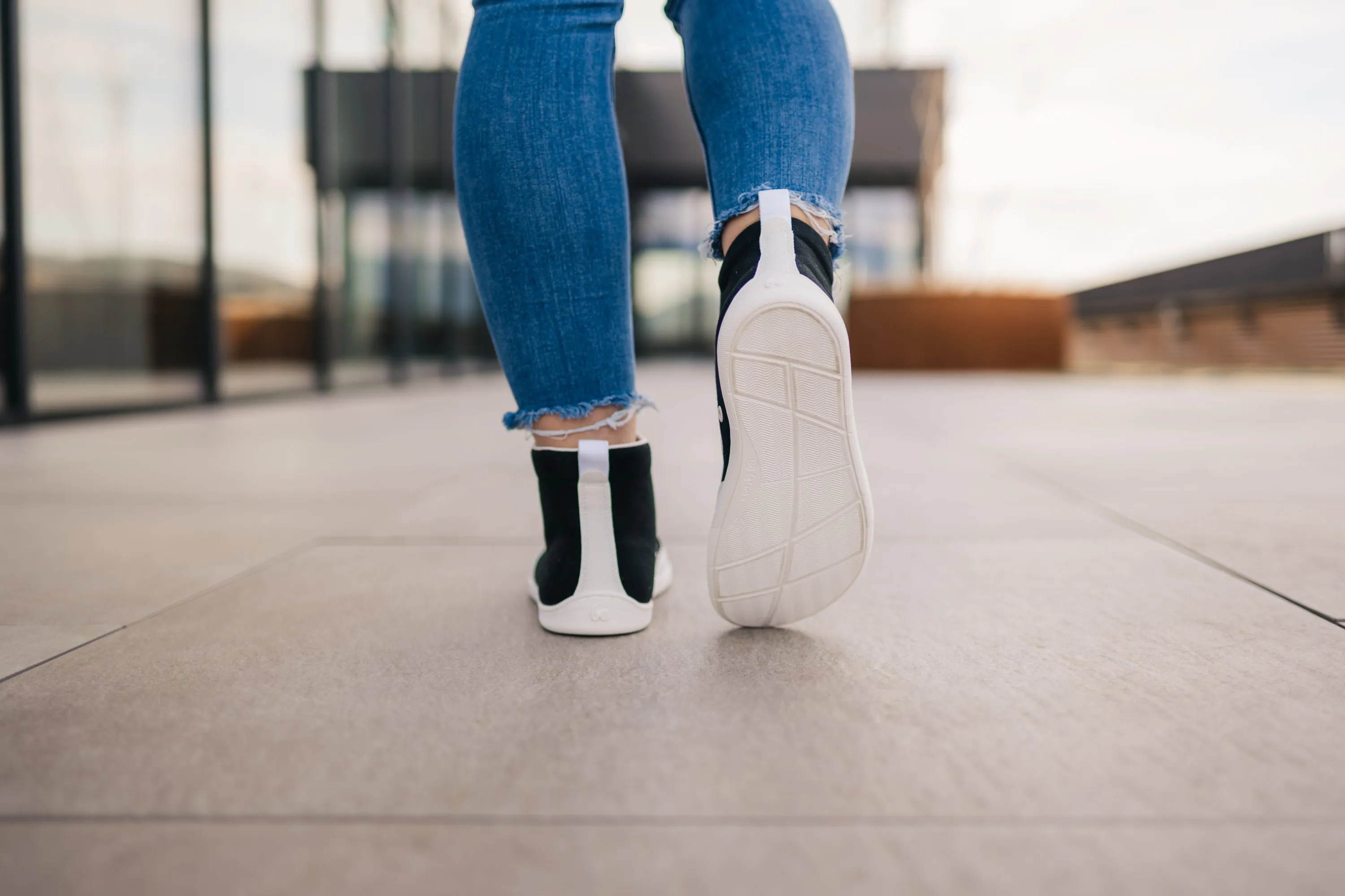 Barefoot Sneakers Be Lenka Rebound - High Top - Black & White