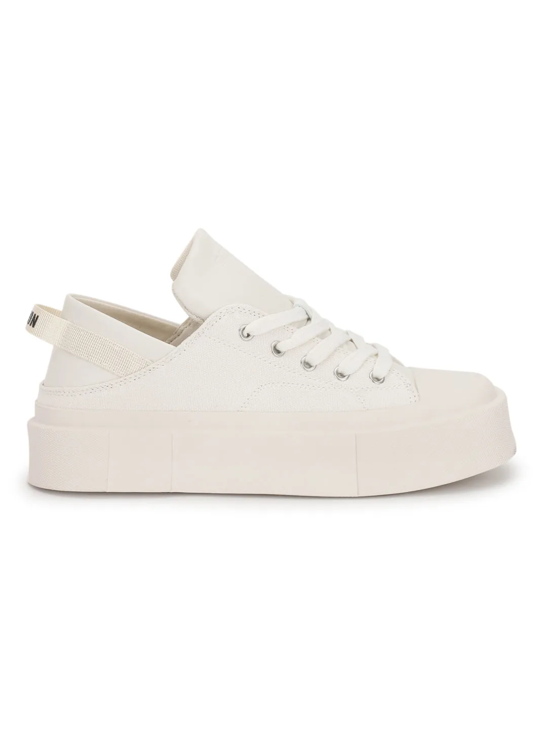 Beige Canvas Stylish Lace-Up Sneakers (TC-RS3700-BEIG)