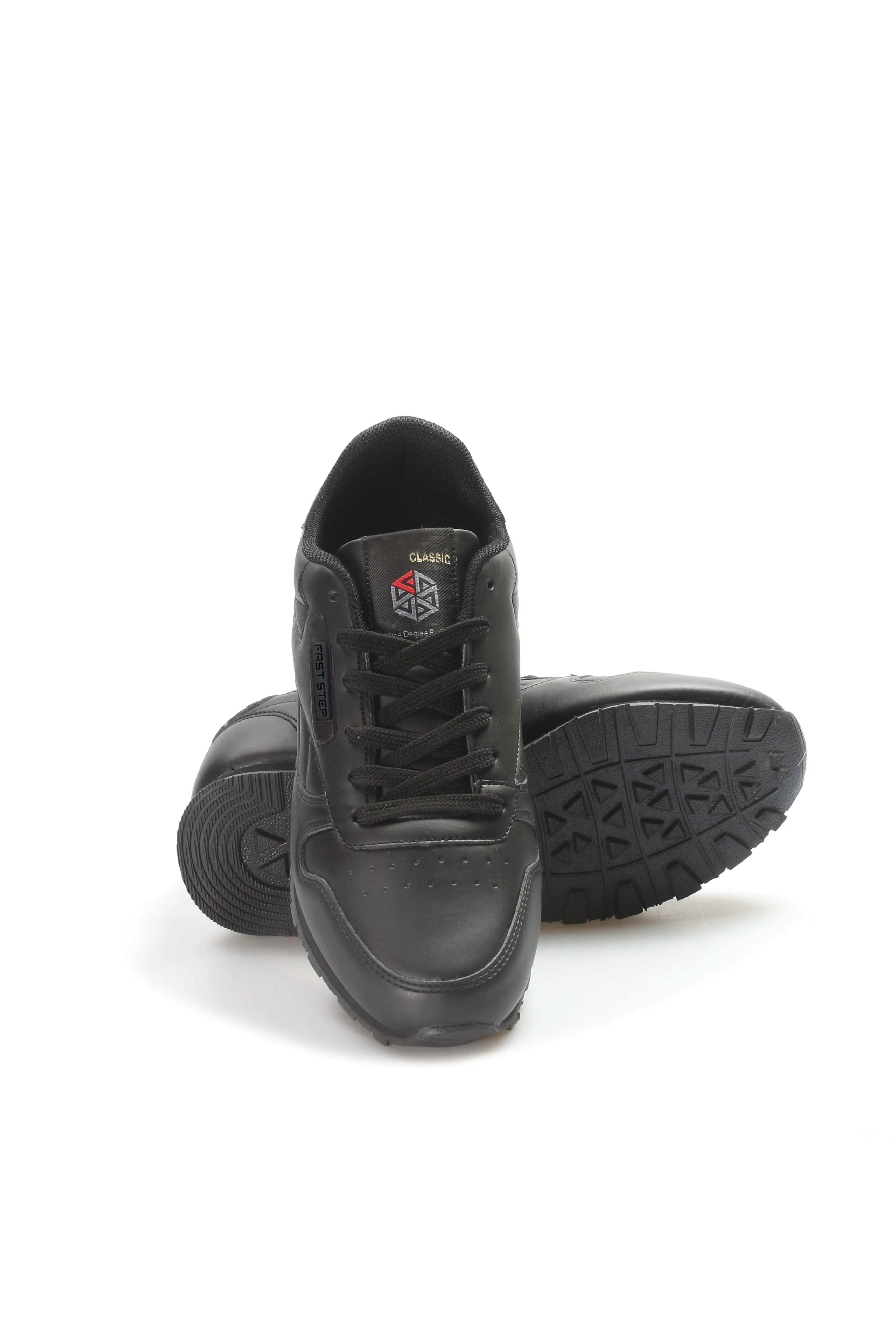 Black Leather Casual Sneakers-Wessi