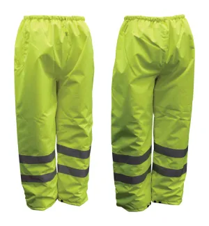 Boss Hi-Vis Insulated Yellow Polyester Rain Pants M