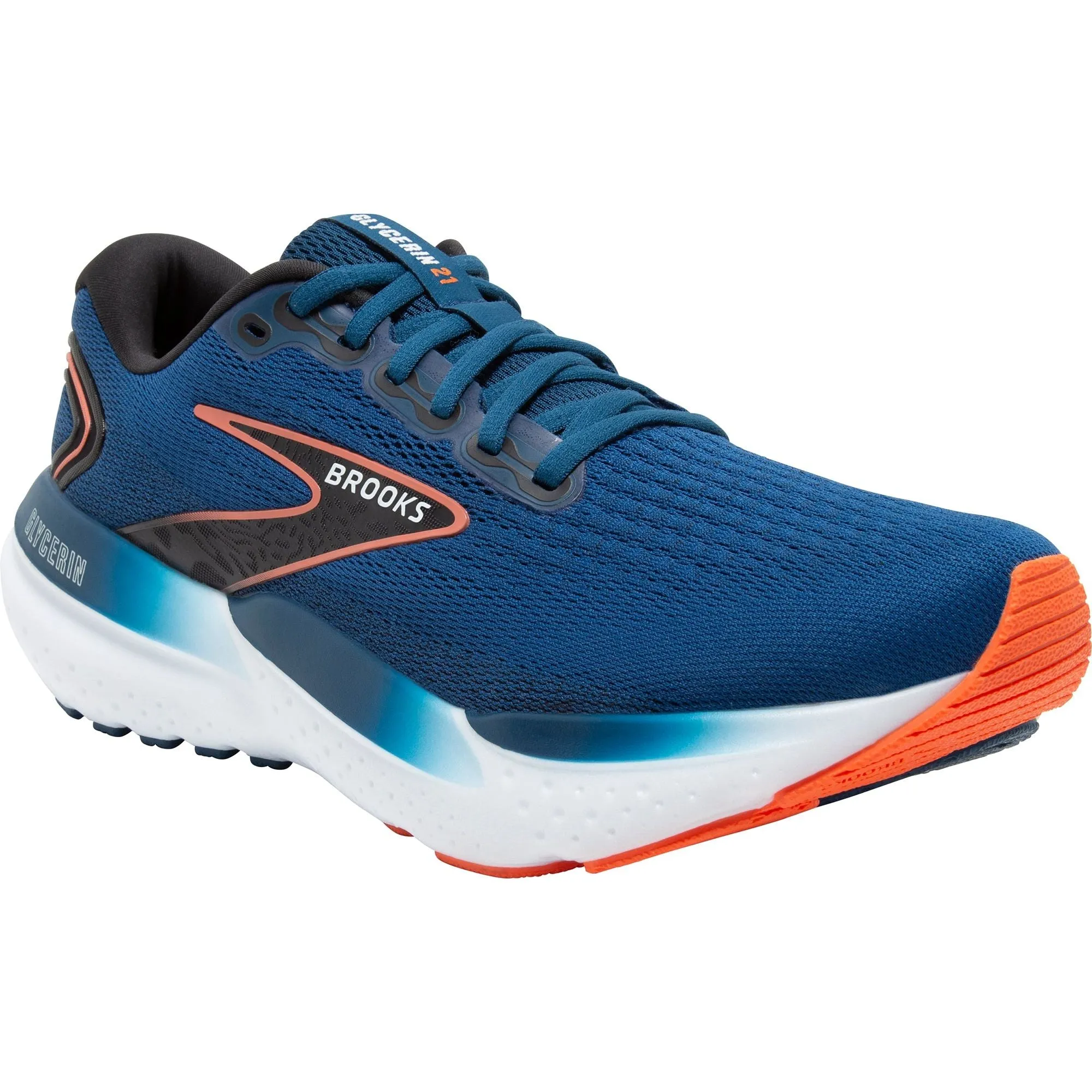 Brooks Glycerin 21 WIDE FIT Mens Running Shoes - Blue