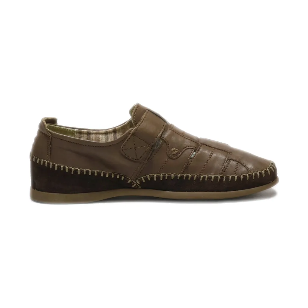 Camel Active Casual Slip Ons Leather Brown Colour For Men