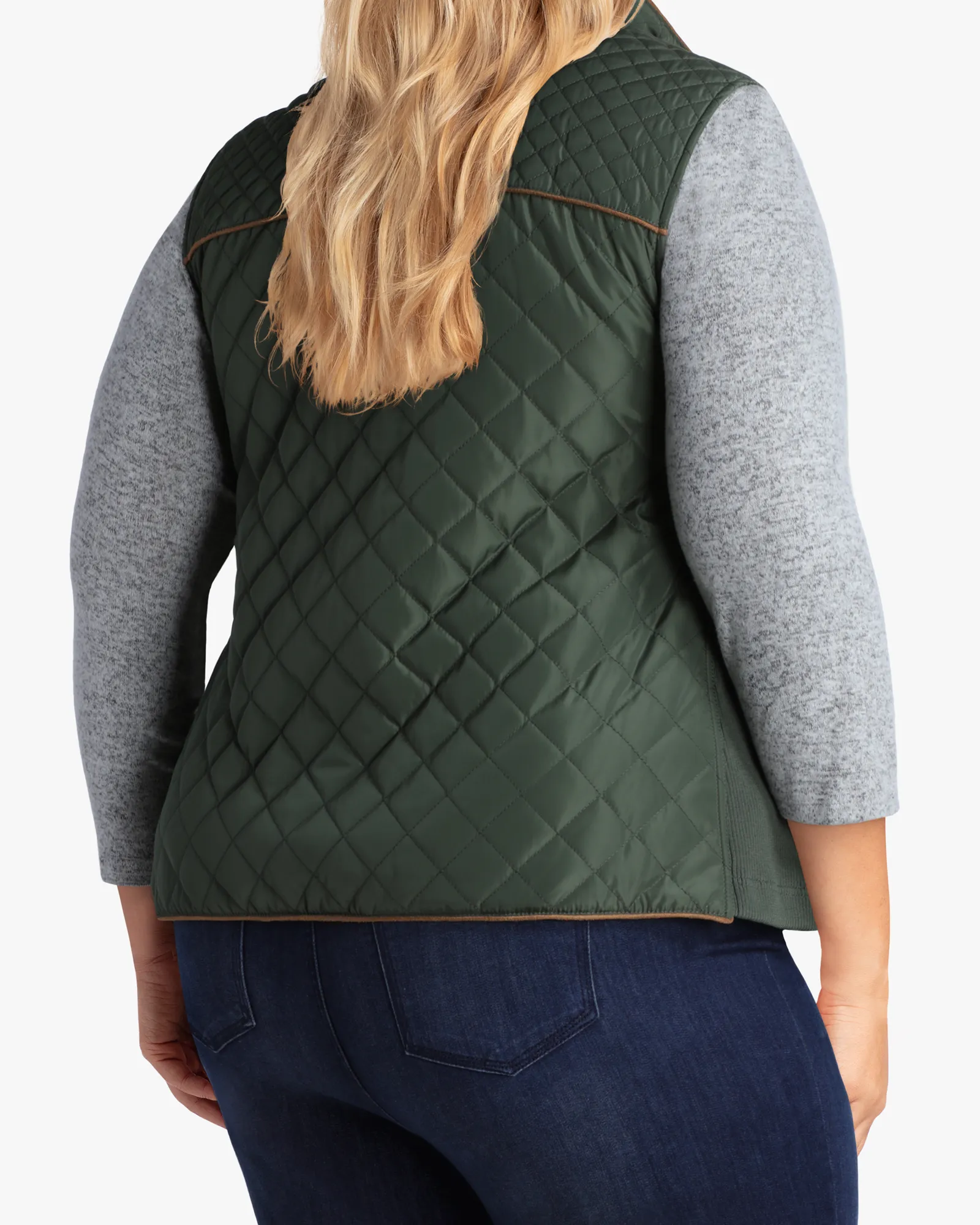 Cassandra Quilted Vest | Forest Green