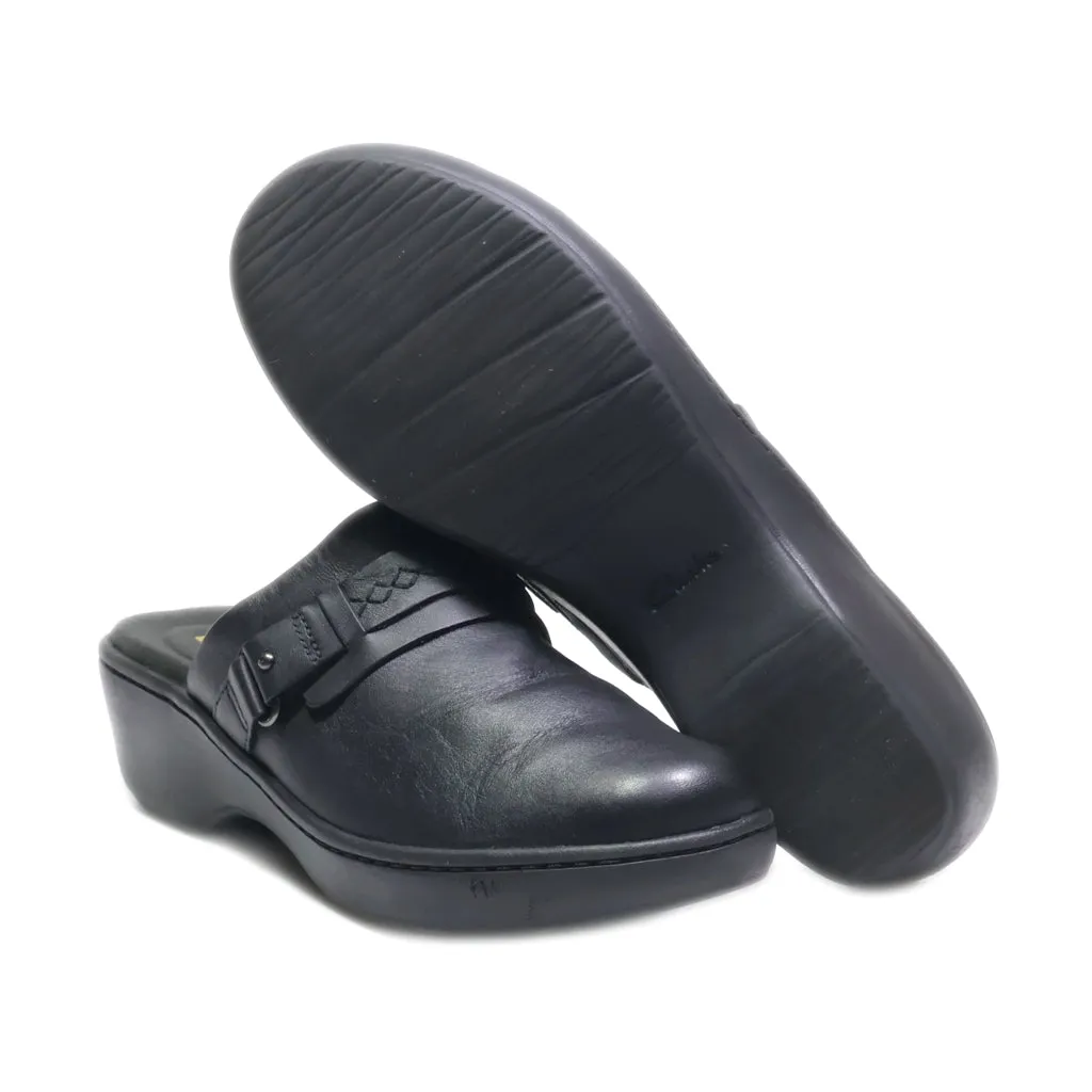 Clarks Mules Leather Black Colour For Women