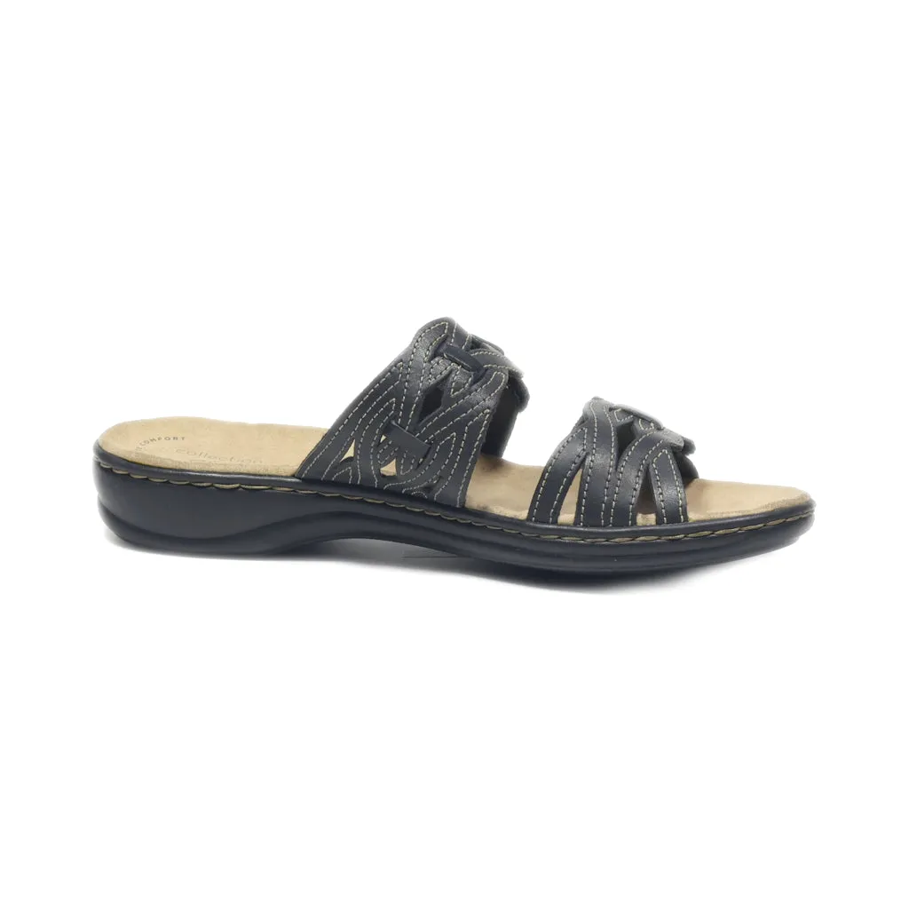 Clarks Sliders Leather Black Colour For Women