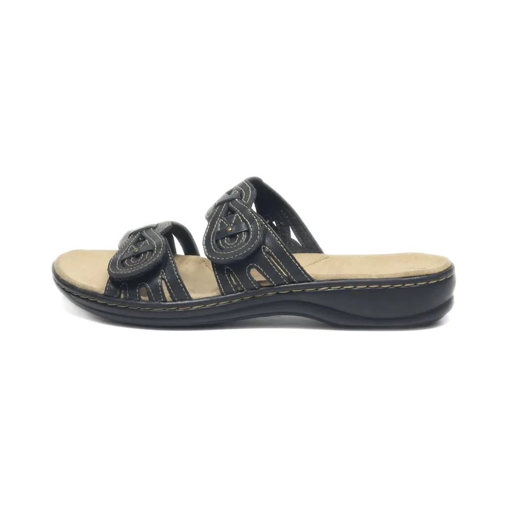 Clarks Sliders Leather Black Colour For Women