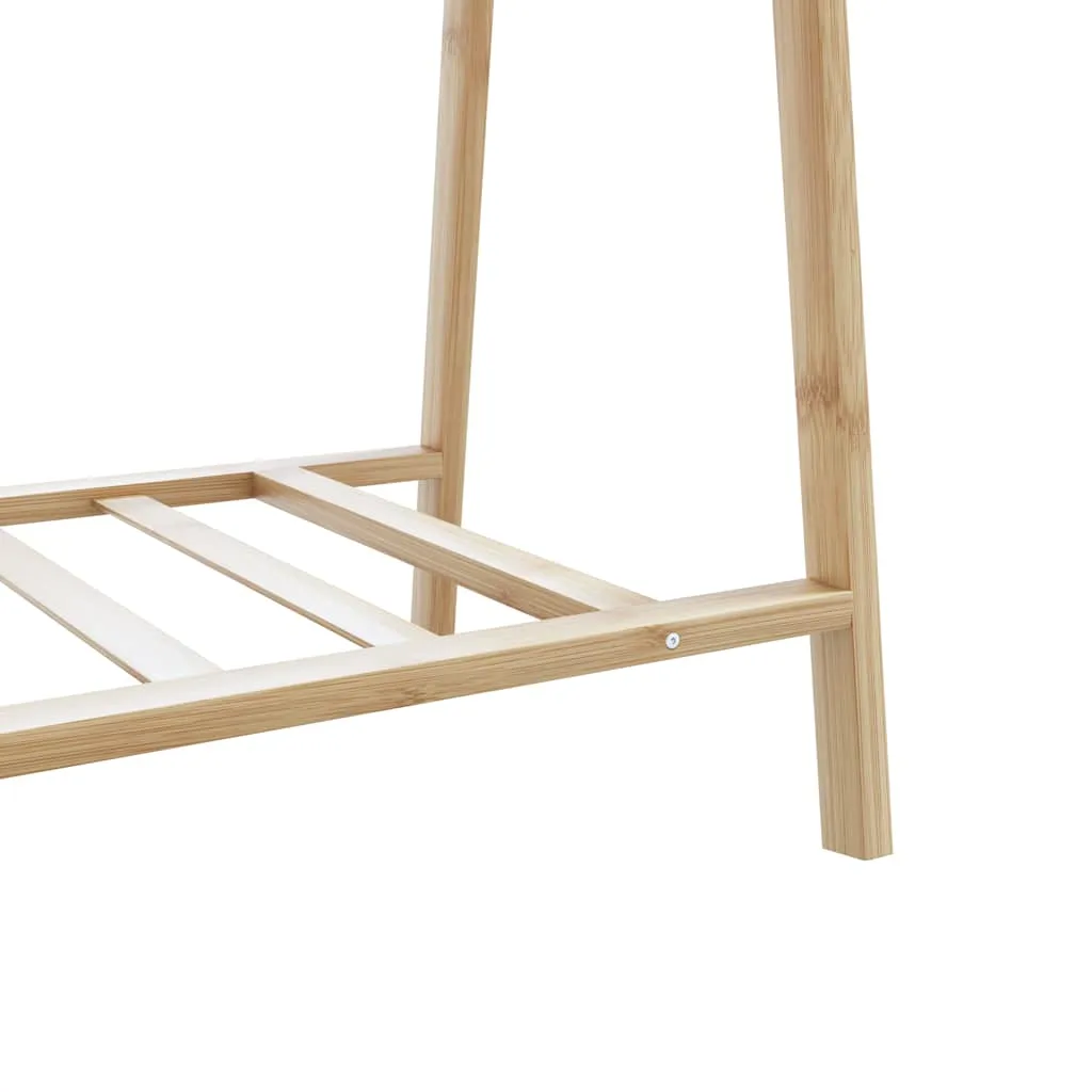 Clothes Rack with Shelves 132x45.5x150.5 cm Bamboo