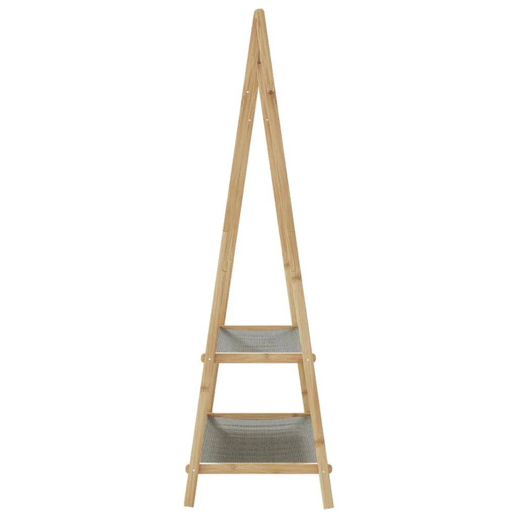 Clothes Rack with Shelves 96x45.5x150.5 cm Bamboo