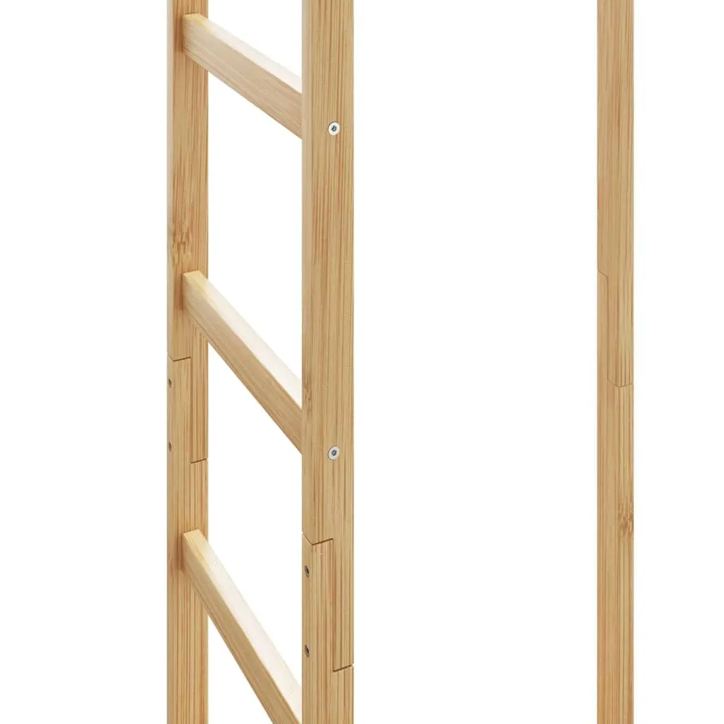 Coat Stand with Hooks and Shelves 38.5x30x156 cm Bamboo