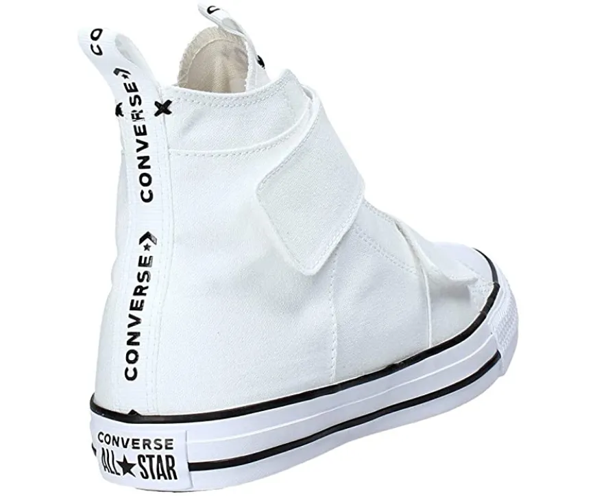 Converse scarpa sneakers in tela da donna con strappo Ctas Strap 164547C bianco