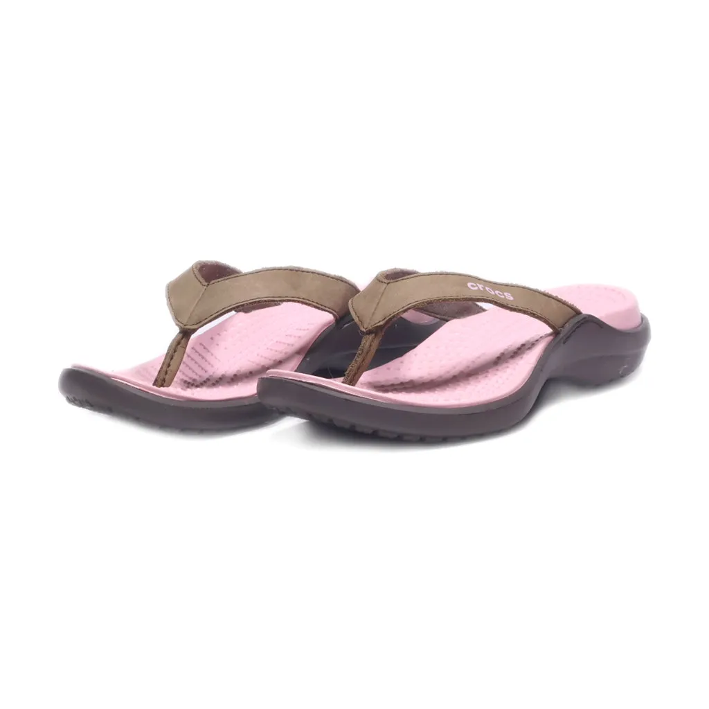 Crocs Capri Iv Flat Sandals Eva Brown Colour For Women