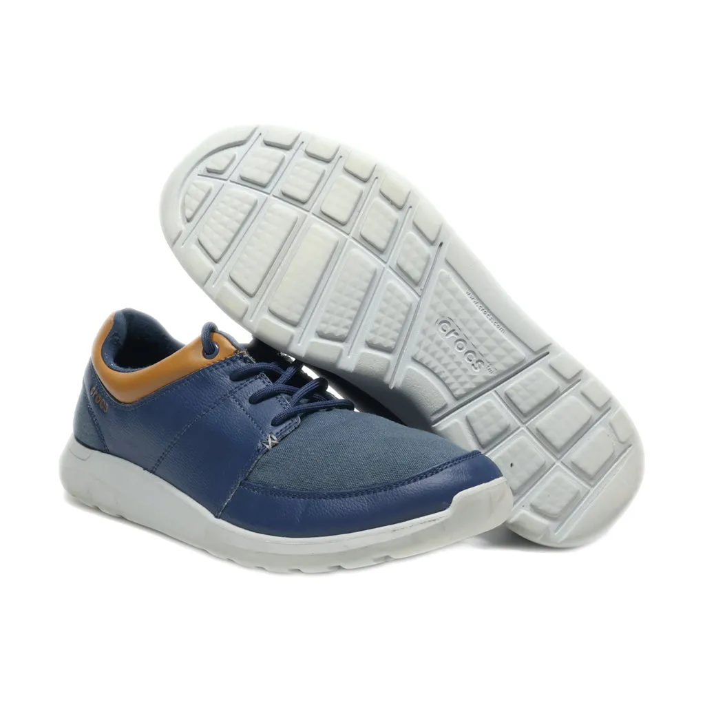 Crocs Casual Lace Ups Leather Blue Colour For Men