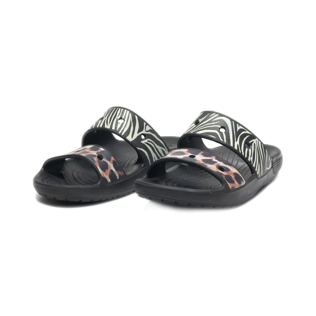 Crocs Sliders Rubber Black Colour For Women