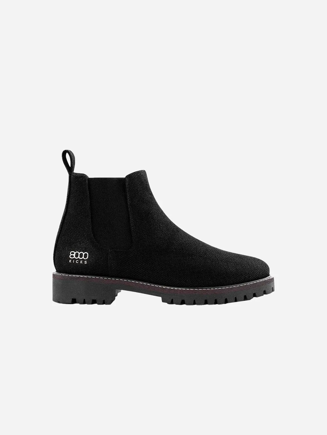 Crossover Men's Vegan Hemp Chelsea Boots | Black