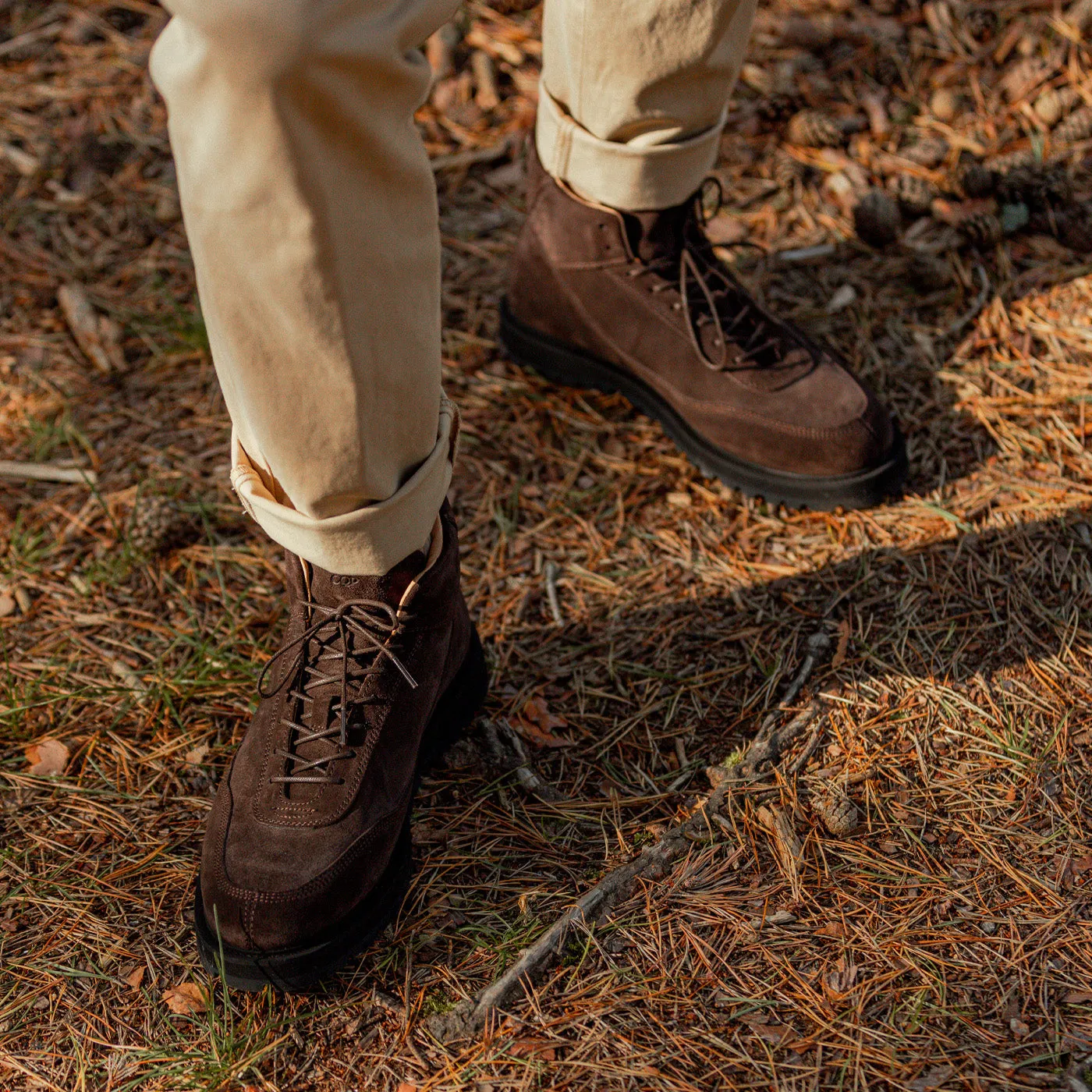 Dark Brown Suede Leather Sabulo Boots