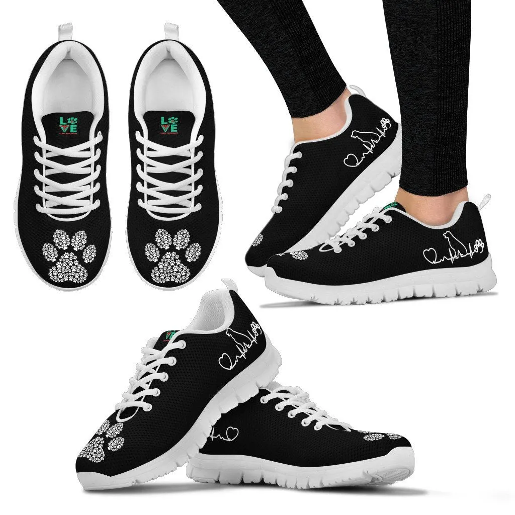 Dog Pulse with Paw Print -  Women's Sneakers