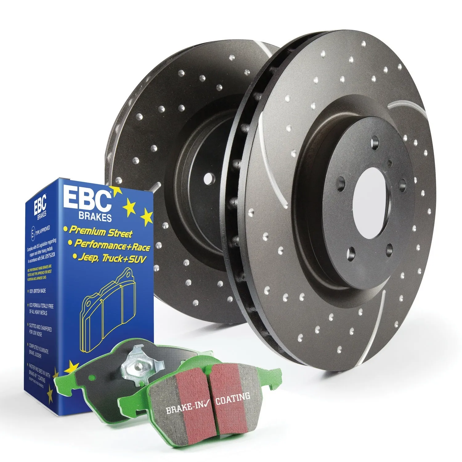 EBC Brakes S10KF1474 S10 Kits Greenstuff 2000 and GD Rotors