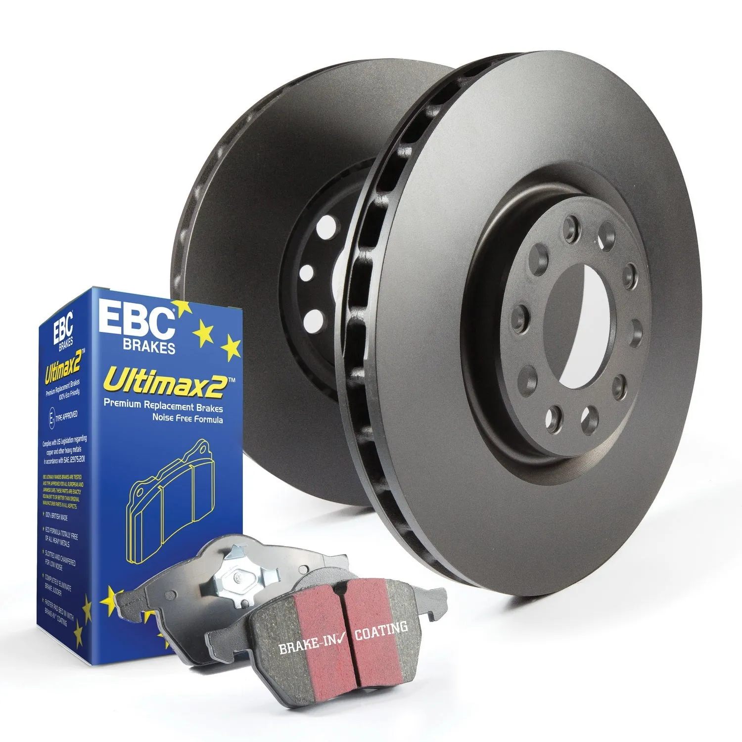 EBC Brakes S1KF1537 S1 Kits Ultimax 2 and RK Directional Rotors