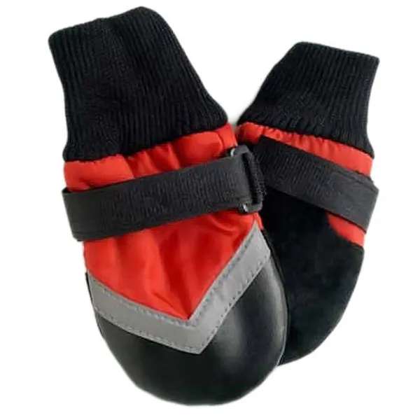 FASHION PET - Extreme All Weather Boots for Dogs Large Red - 3.75"-4.25" Paw Length