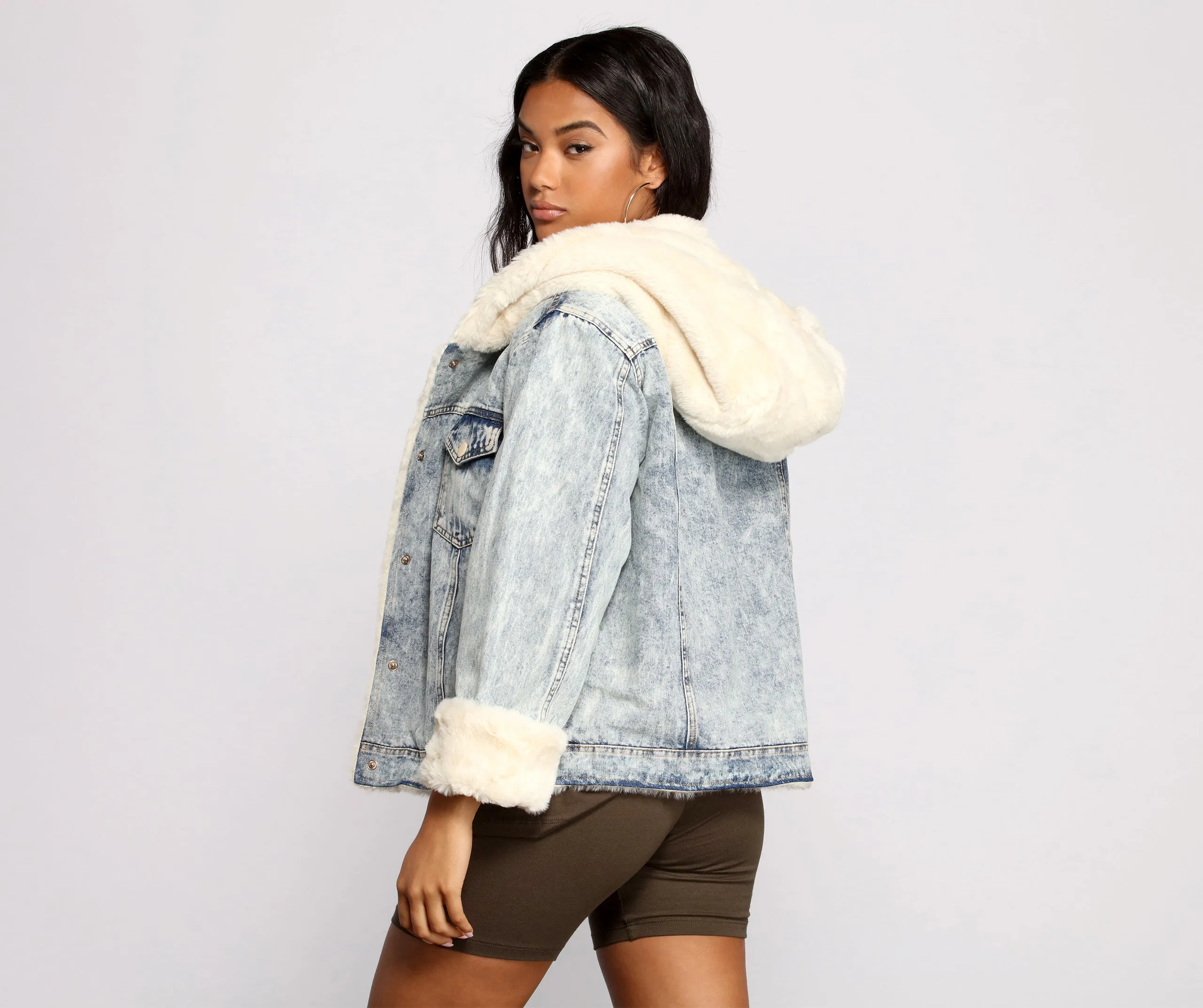 Faux-Ever Stylin' Denim Jacket