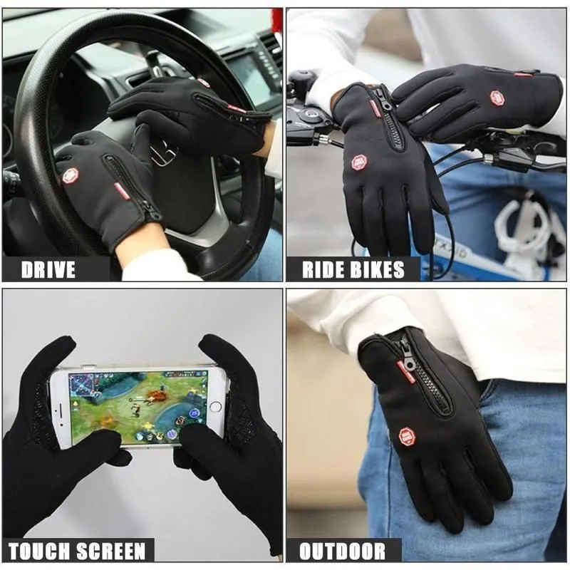 FleekComfy Warm Thermal Gloves Cycling Running Driving Gloves