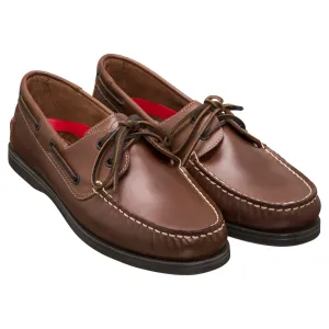 Flinders Leather Deck Shoe - Brown